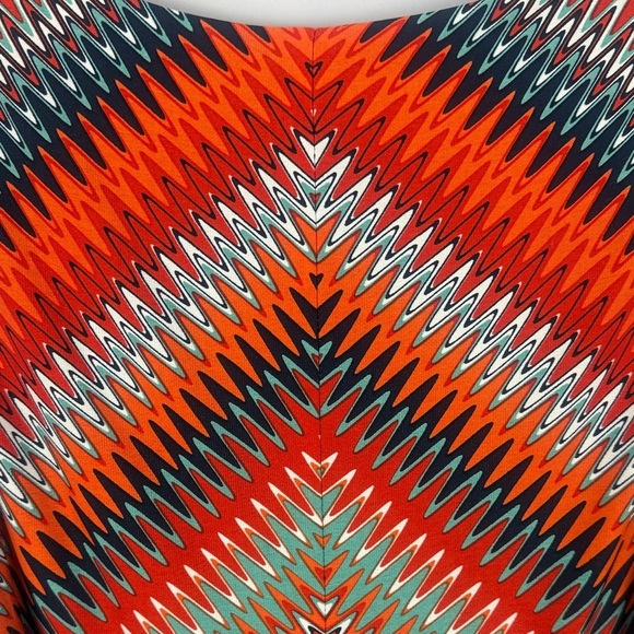 Mark & Spencer Vibrant Multicoloured Chevron Maxi Dress Size 8 - Picture 7 of 9